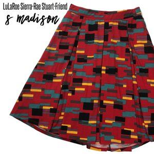 LuLaRoe Graphic Print Madison Skirt w/ Pockets